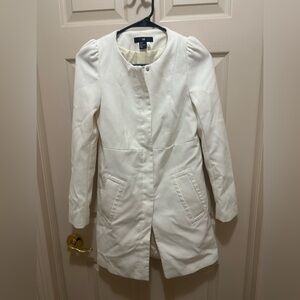 H&M White Jacket - size: 4 - off white colour